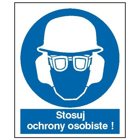 EG-tablice "Stosuj ochrony osobiste"