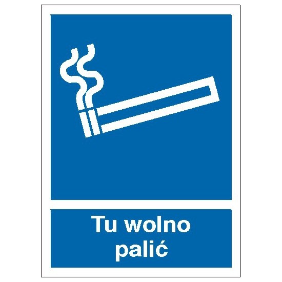 EG-tablice "Tu wolno palić" pionowa