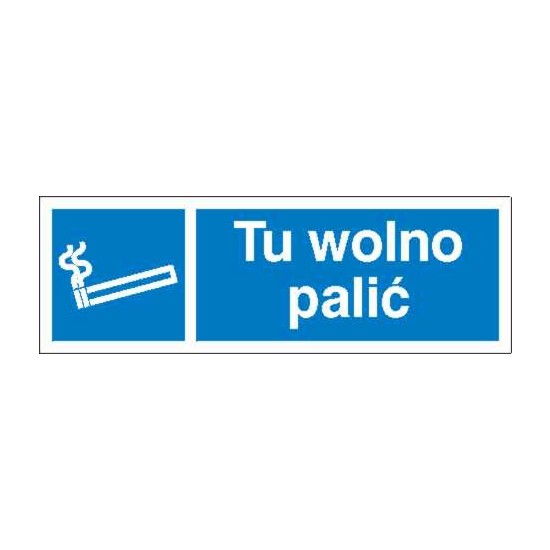 EG-tablice "Tu wolno palić" pozioma