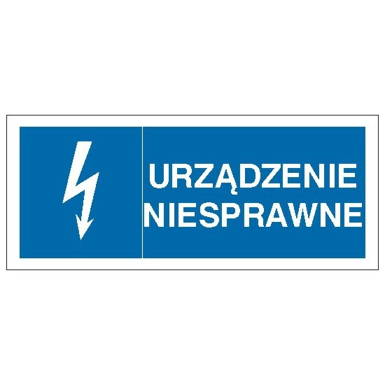 EG-tablice "Urządzenie niesprawne" pozioma
