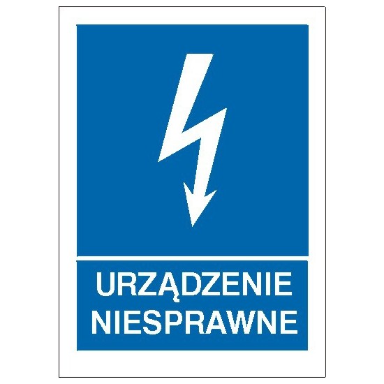 EG-tablice "Urządzenie niesprawne" pionowa