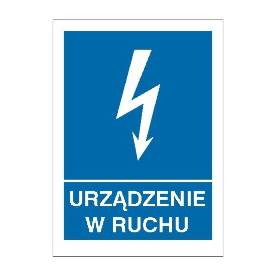 EG-tablice "Urządzenie w ruchu"