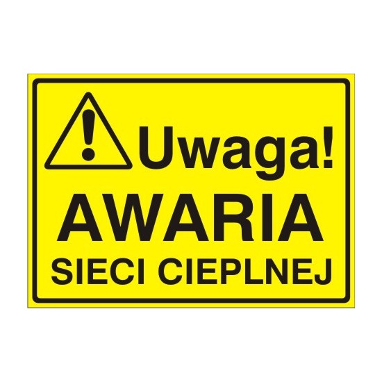 EG-tablice "Uwaga! Awaria sieci cieplnej"