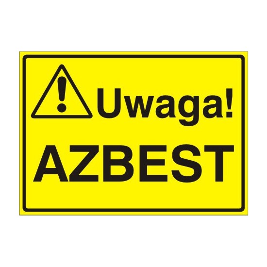 EG-tablice "Uwaga! Azbest"