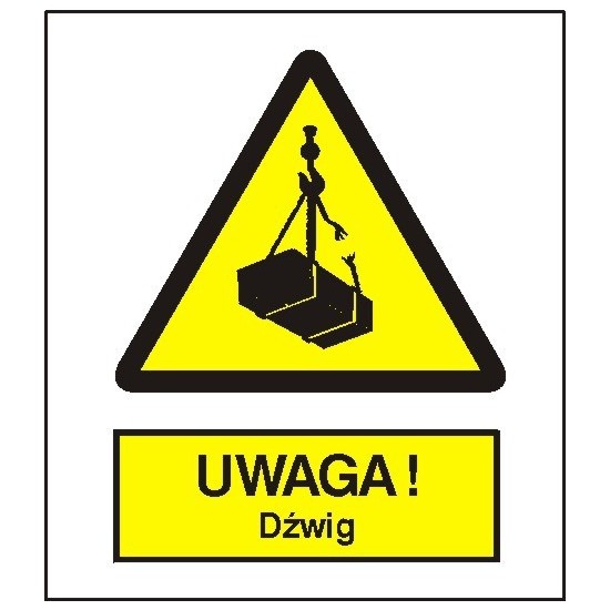 EG-tablice "Uwaga dźwig"