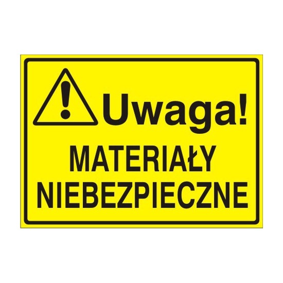 EG-tablice "Uwaga! Materiały niebezpieczne"