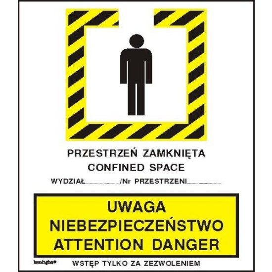 EG-tablice "Uwaga niebezpieczeństwo. Attention danger"