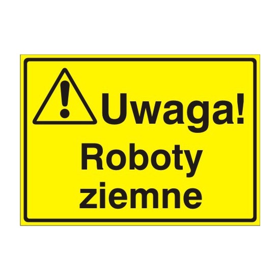 EG-tablice "Uwaga! Roboty ziemne"