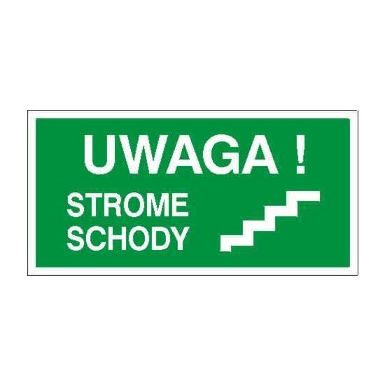EG-tablice "Uwaga strome schody" z symbolem