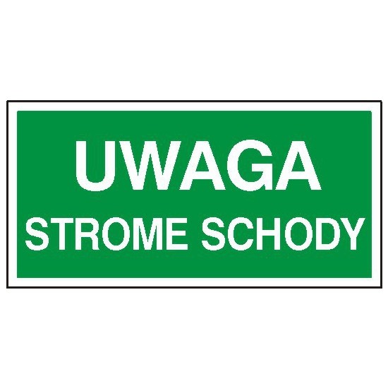 EG-tablice "Uwaga strome schody"