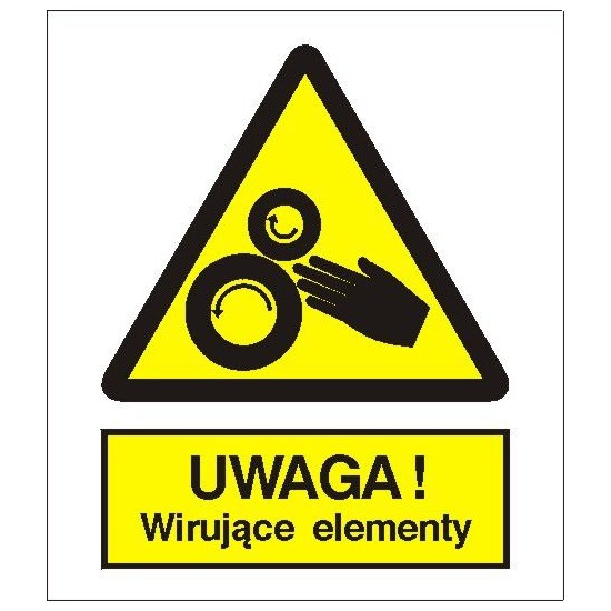EG-tablice "Uwaga! Wirujące elementy"