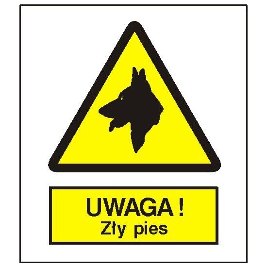 EG-tablice "Uwaga zły pies"