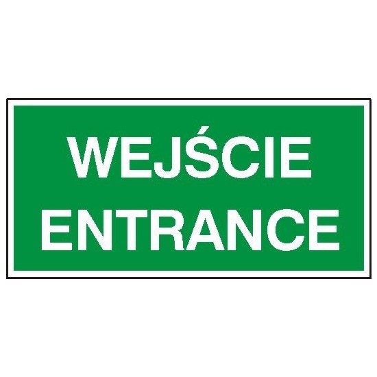EG-tablice "Wejście entrance"