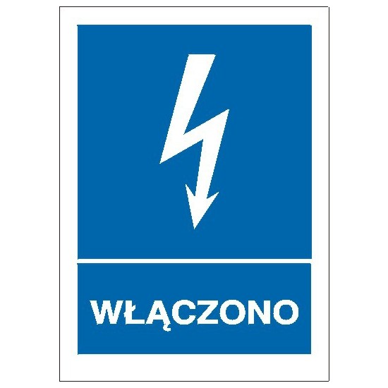 EG-tablice "Włączono" pionowa
