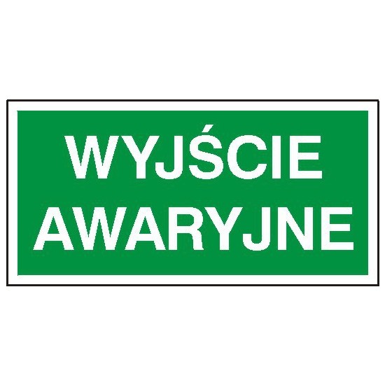EG-tablice "Wyjście awaryjne"