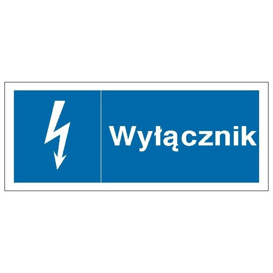 EG-tablice "Wyłącznik" pozioma