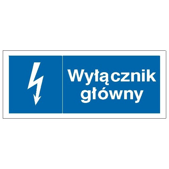 EG-tablice "Wyłącznik główny" pozioma