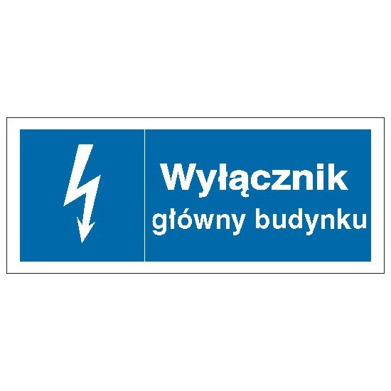 EG-tablice "Wyłącznik główny budynku" pozioma