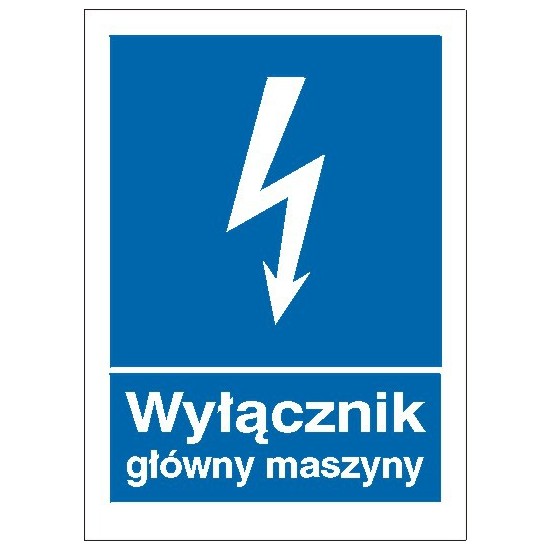 EG-tablice "Wyłącznik główny maszyny"