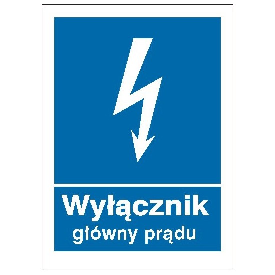 EG-tablice "Wyłącznik główny prądu"