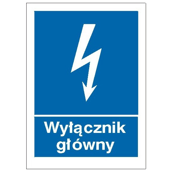 EG-tablice "Wyłącznik główny" pionowa