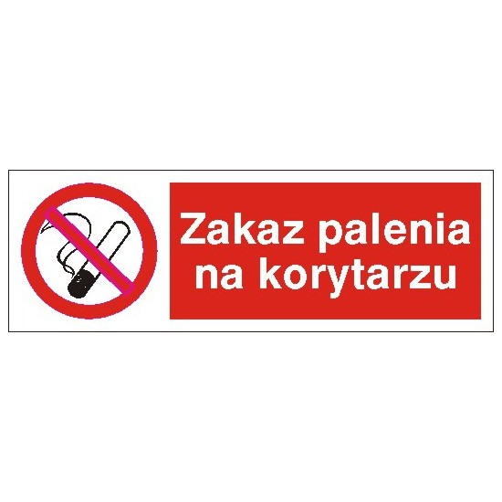 EG-tablice "Zakaz palenia na korytarzu"