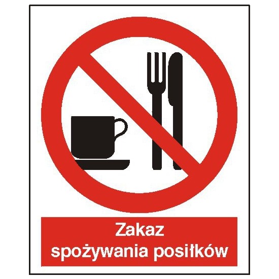 EG-tablice "Zakaz spożywania posiłków"