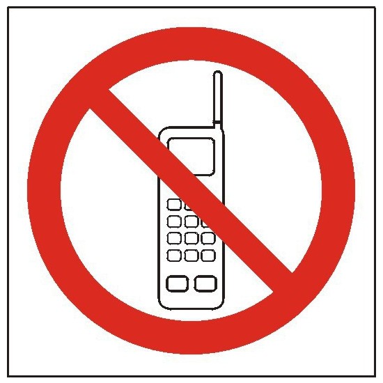 EG-tablice "Zakaz używania telefonów komórkowych"