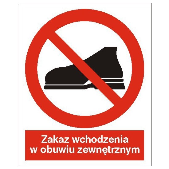 EG-tablice "Zakaz wchodzenia w obuwiu zewnętrznym"