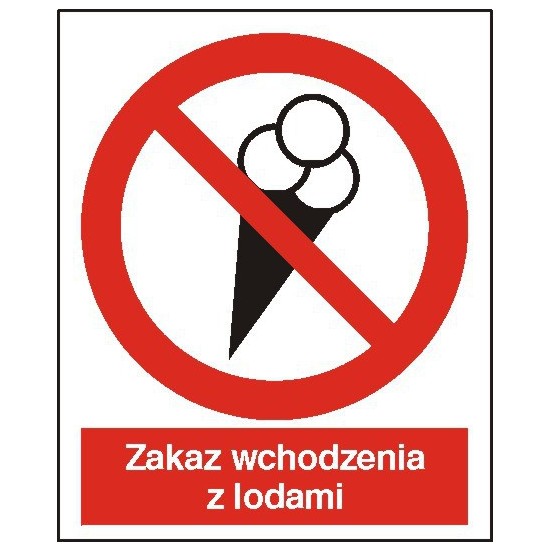 EG-tablice "Zakaz wchodzenia z lodami"