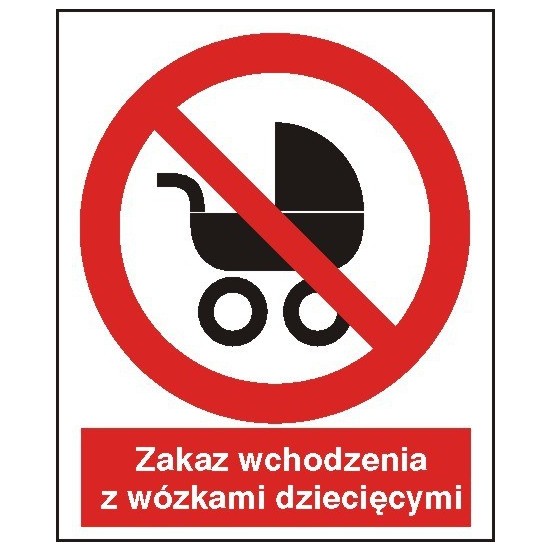 EG-tablice "Zakaz wchodzenia z wózkami dziecięcymi"