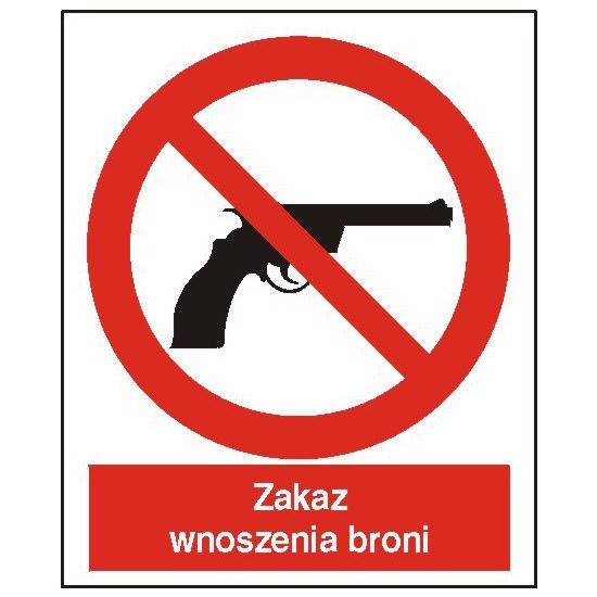 EG-tablice "Zakaz wnoszenia broni"