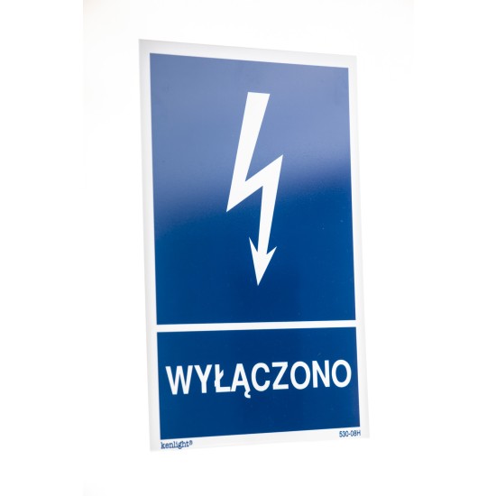 EG-tablica pionowa „Wyłączono” – znak elektryczny informacyjny