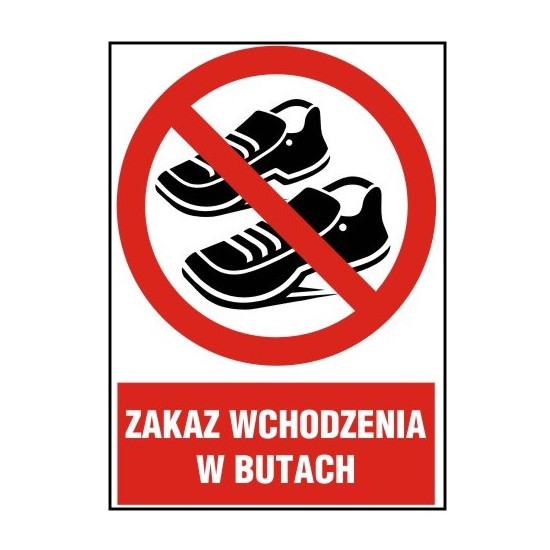 EG-tablice "Zakaz wchodzenia w butach"
