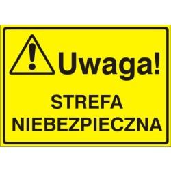 EG-tablice „Uwaga! Strefa niebezpieczna”