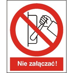 EG-tablice „Zakaz uruchamiania maszyny, urządzenia (nie załączać!)”