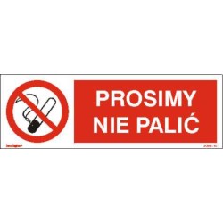 EG-tablice „Prosimy nie palić”