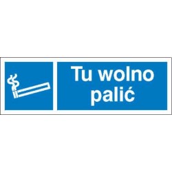 EG-tablice „Tu wolno palić” pozioma