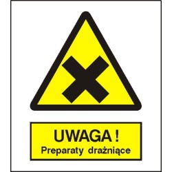 EG-tablice „Ostrzeżenie przed preparatami drażniącymi”