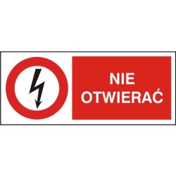 EG-tablice „Nie otwierać” pozioma