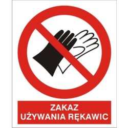 EG-tablice „Zakaz używania rękawic”