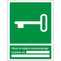 EG-tablice „Klucz do wyjścia ewakuacyjnego”