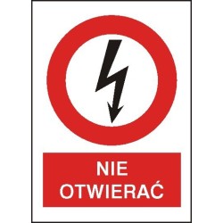 EG-tablice „Nie otwierać” pionowa