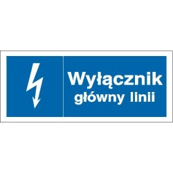 EG-tablice „Wyłącznik główny linii” pozioma