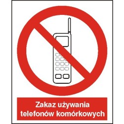 EG-tablice „Zakaz używania telefonów komórkowych”
