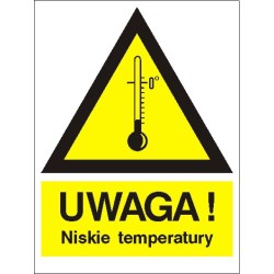 EG-tablice „Ostrzeżenie przed niskimi temperaturami”