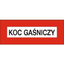 EG-tablice „Koc gaśniczy” pozioma