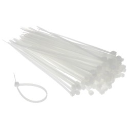 Białe opaski kablowe z poliamidu 6,6 - opakowanie