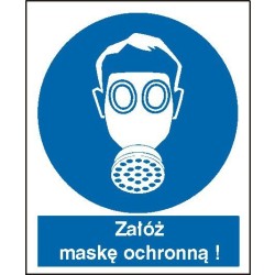 EG-tablice „Nakaz stosowania ochrony dróg oddechowych”