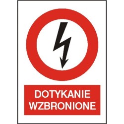 EG-tablice „Dotykanie wzbronione” pionowa
